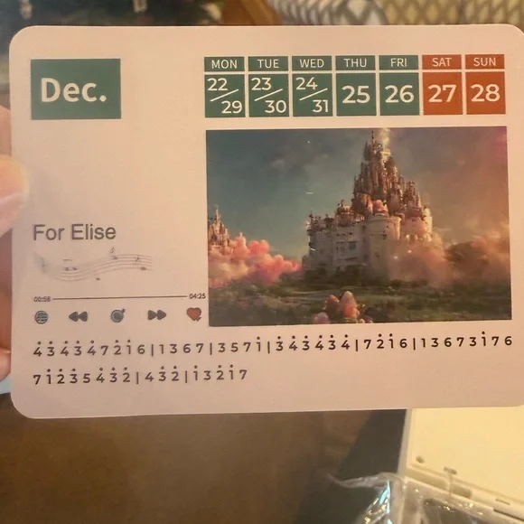 Piano Calendar 2025 Playable World Famous Songs Tik Tok famous Recharable - Picture 8 of 8